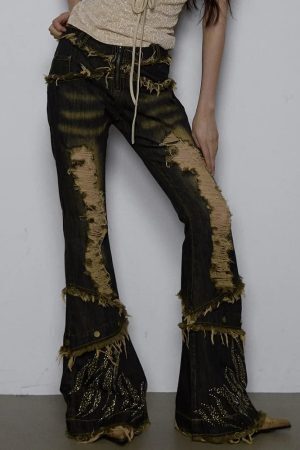 Low Rise Flare Jeans