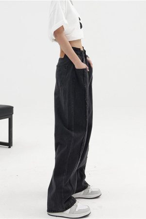 Low Rise Wide Leg Baggy Jeans