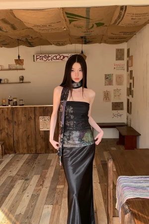 Mesh Layered Tube Top