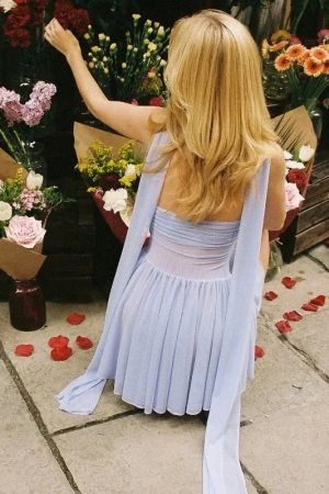 Mesh Strapless Mini Dress