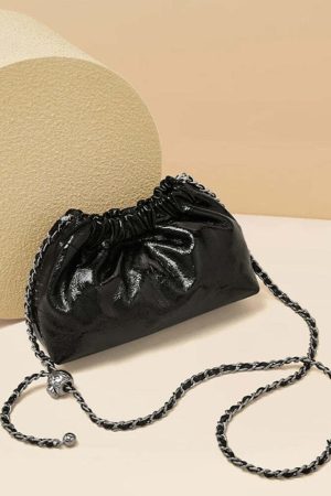 Metallic Ruched Bag