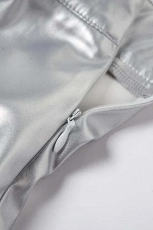 Metallic Silver Maxi Dress