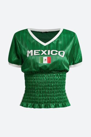 Mexico Ruched Jersey Top