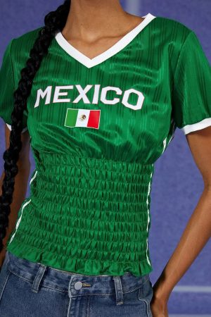 Mexico Ruched Jersey Top