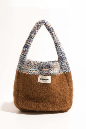 Multicolor Knitted Bucket Bag