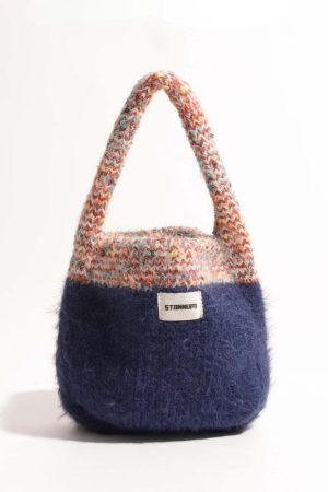 Multicolor Knitted Bucket Bag