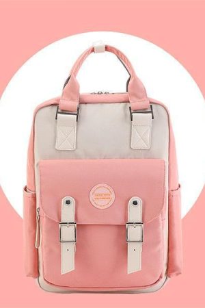 Multicolor Pastel School Backpack