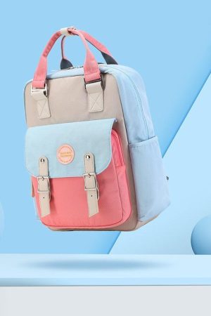 Multicolor Pastel School Backpack