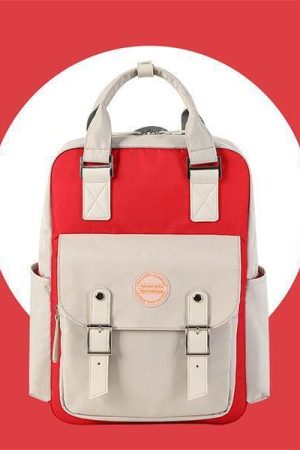 Multicolor Pastel School Backpack