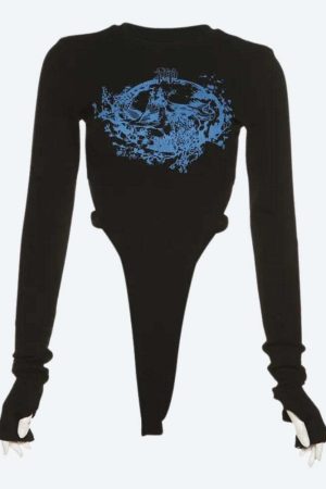 Mythology Figure Printed Bodysuit