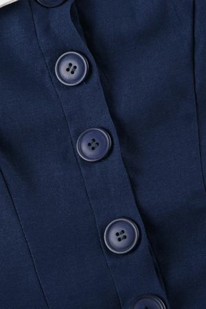 Nautical Button Mini Dress