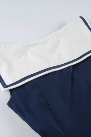 Nautical Button Mini Dress