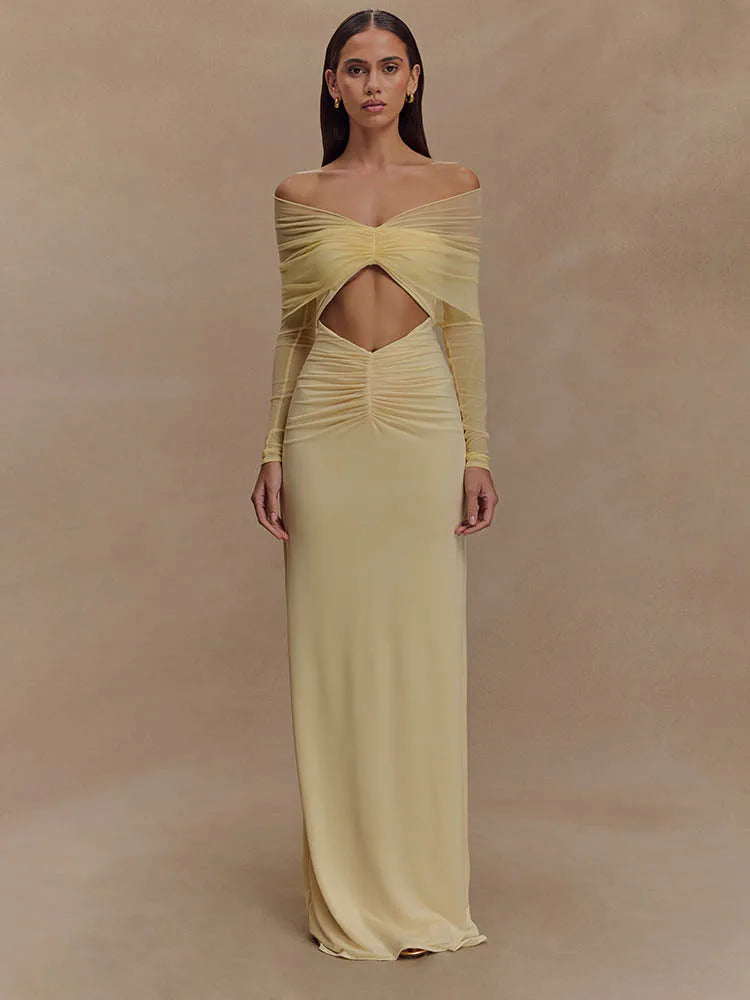 Off Shoulder Cut Out Maxi Dress Off Shoulder Cut Out Maxi Dress