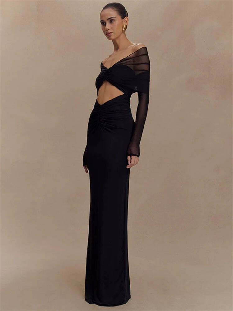Off Shoulder Cut Out Maxi Dress Off Shoulder Cut Out Maxi Dress