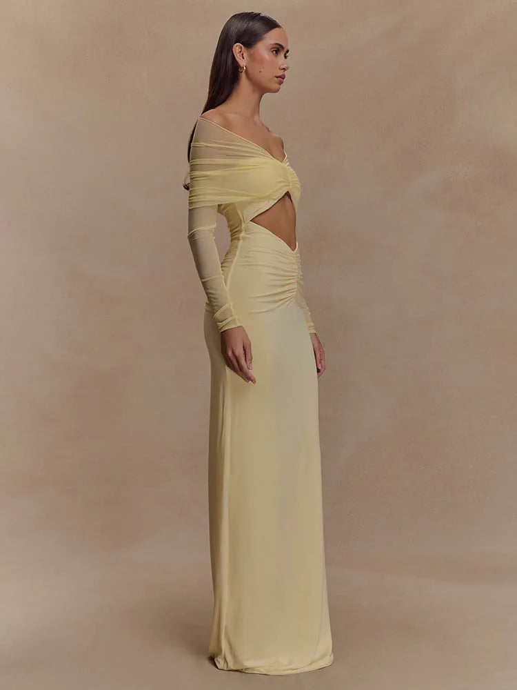Off Shoulder Cut Out Maxi Dress Off Shoulder Cut Out Maxi Dress
