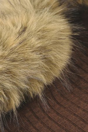 Off Shoulder Faux Fur Top