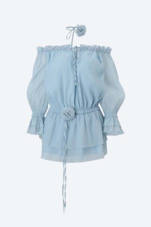 Off Shoulder Ruffled Mini Dress