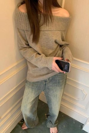 Off Shoulder Sweater