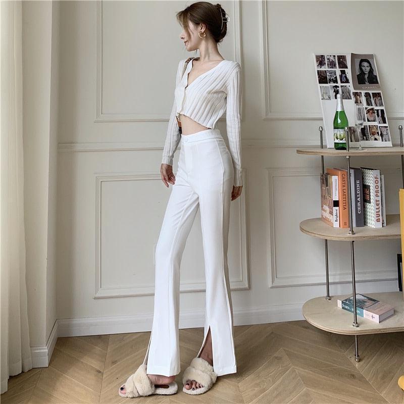 Old Money Hem Split Pants Old Money Hem Split Pants