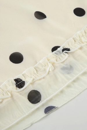 Old Money Polka Dot Midi Skirt