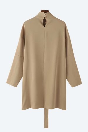 Open Front High Neck Jacket