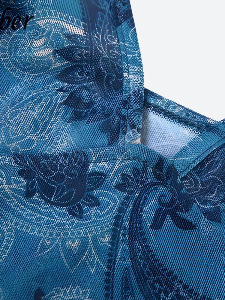 Paisley Mesh Crop Top Paisley Mesh Crop Top