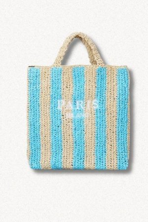 Paris Straw Beach Bag