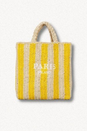 Paris Straw Beach Bag