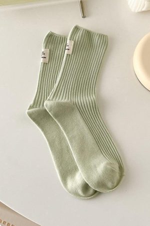 Pastel Colors Mid Cut Socks