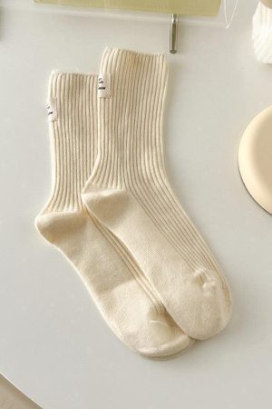 Pastel Colors Mid Cut Socks