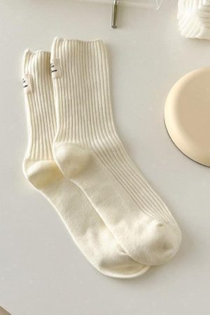Pastel Colors Mid Cut Socks