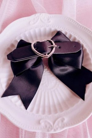 Pastel Goth Belted Bow Hair Pins