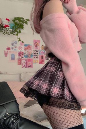 Pastel Goth Pleated Mini Skirt