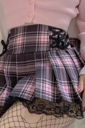 Pastel Goth Pleated Mini Skirt
