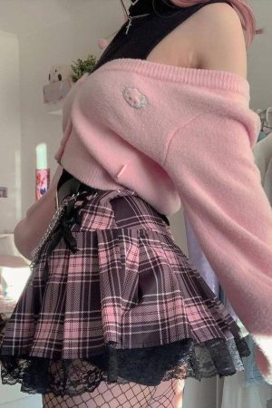 Pastel Goth Pleated Mini Skirt