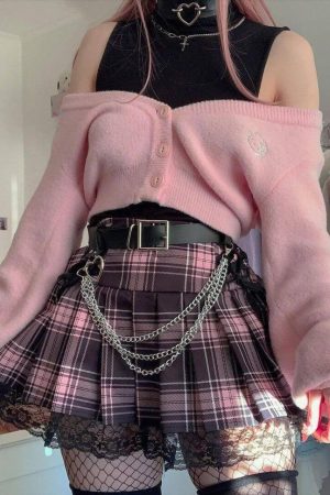 Pastel Goth Pleated Mini Skirt