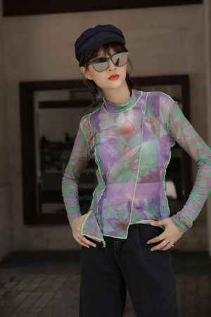 Patchwork Asymmetric Mesh Top