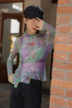 Patchwork Asymmetric Mesh Top