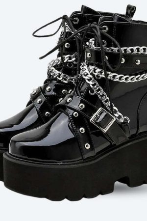 Patent Leather Boots