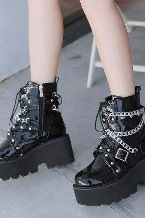 Patent Leather Boots