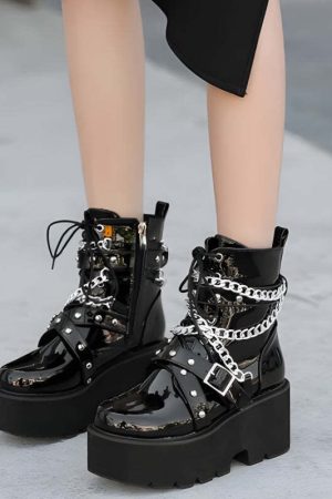 Patent Leather Boots