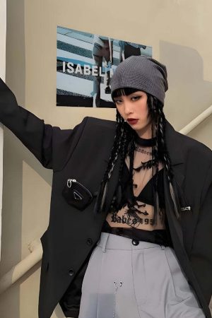 Pegasus Embroidered Sheer Top