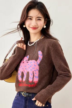 Pink Cat Sweater