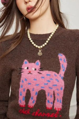 Pink Cat Sweater