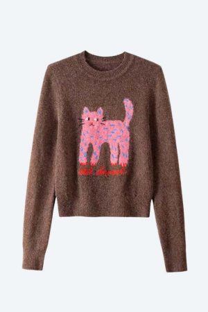 Pink Cat Sweater