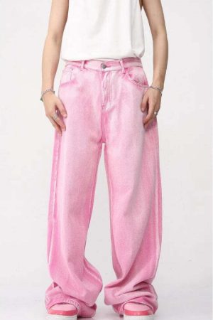 Pink Denim Jacket & Pants Two Piece Set