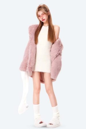 Pink Faux Fur Jacket