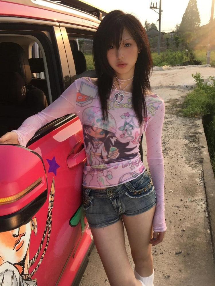 Pink Mesh Top Pink Mesh Top