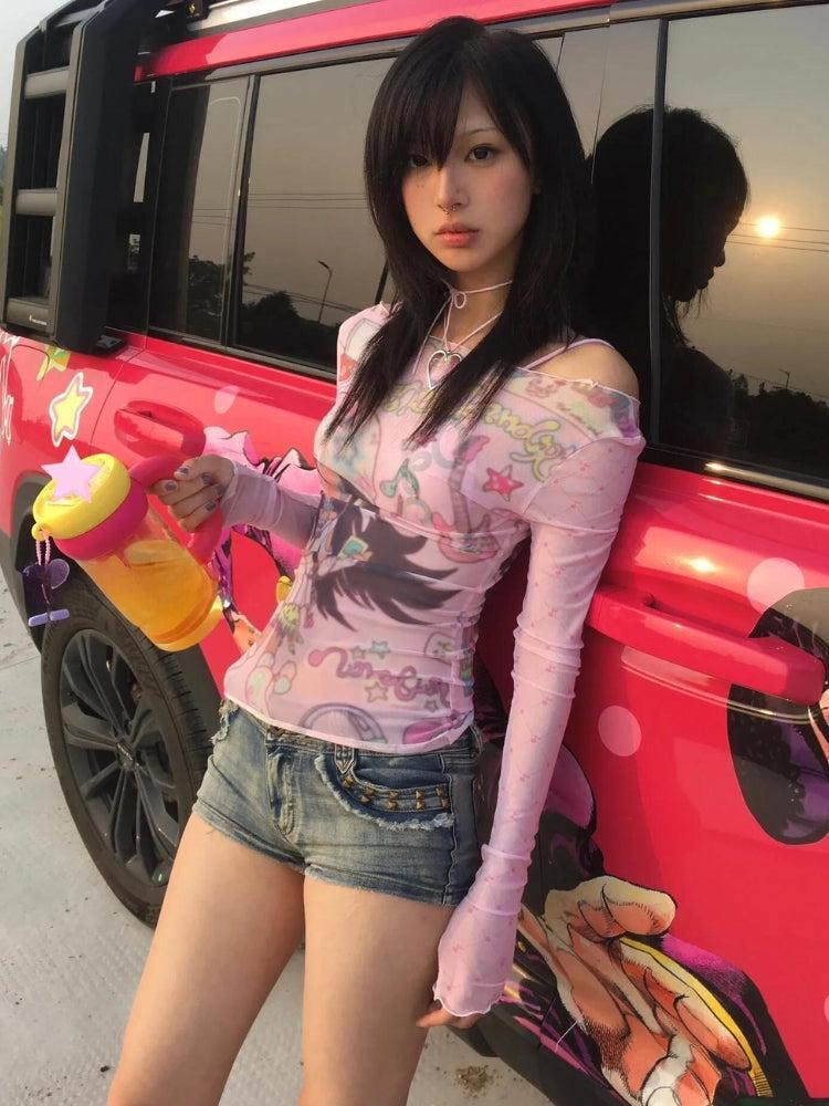 Pink Mesh Top Pink Mesh Top