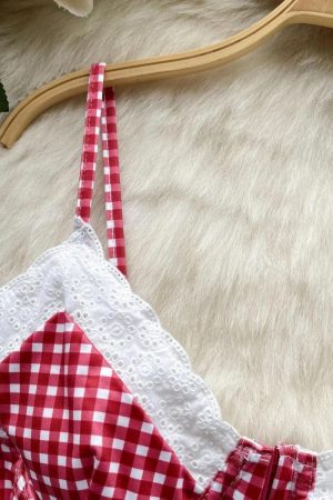 Plaid Bustier Crop Top